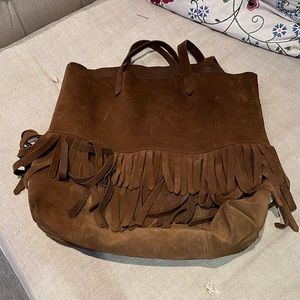 Madewell Transport Tote: Suede Fringe Edition
